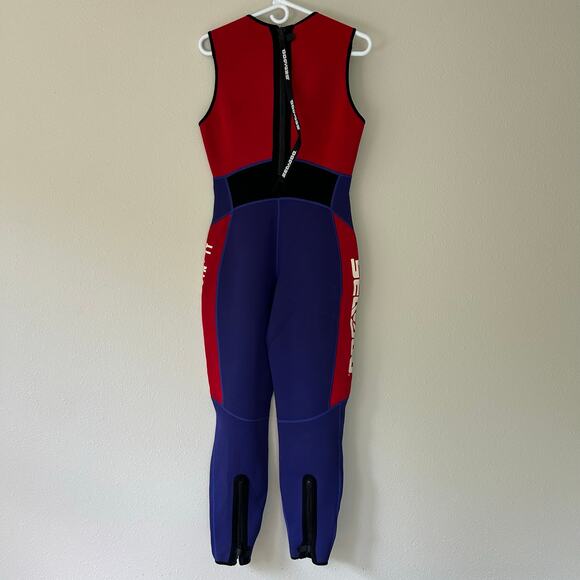 Vintage Sea Doo 2 piece wet suit jacket zip front 90s water sports outdoor M - Picture 11 of 16